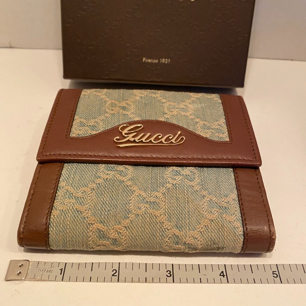 Authentic GUCCI Vintage Denim Wallet/Pre Love